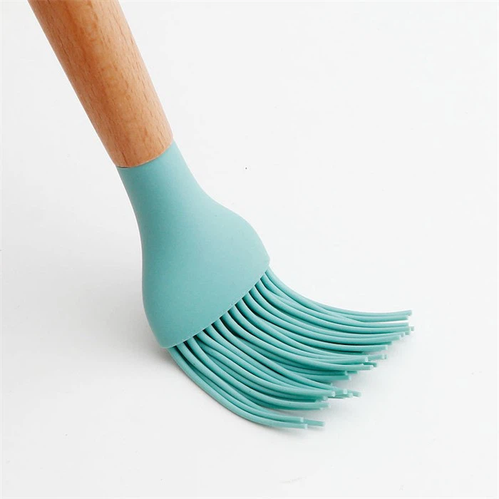 Silicone Oil Brush With Wooden Handle